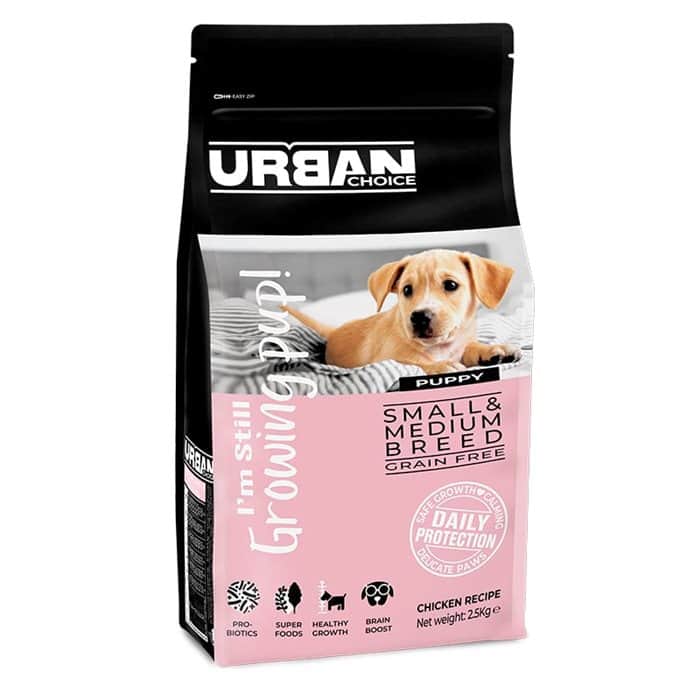 Urban Choice – מזון לגורי כלבים מגזע קטן ובינוני – 2.5 ק״ג