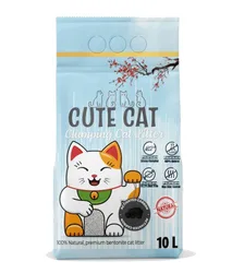 CuteCat - חול מתגבש 10ל׳ עם קרבון