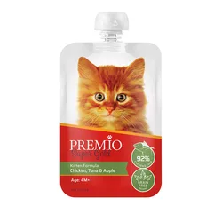 Premio -  מחיט פקק לחתלתולים בטעם עוף טונה ותפוח 90 גרם