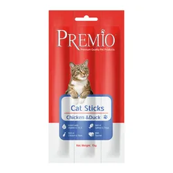 Premio - חטיף מקלוני בשר לחתול בוגר בטעם עוף וברווז 15 גרם