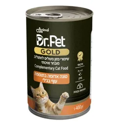 Dr. Pet - שימורים לחתולים בטעם טונה ועוף 400 גרם